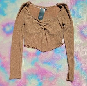 #0325 Long sleeve crop top wild fable sz L